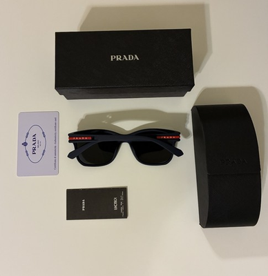 #ad PRADA Linea Rossa Men#x27;s Sunglasses Navy Black $55.00