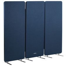 USED VIVO Navy Blue 72 x 66 inch Privacy Panel Office Partition Room Divider
