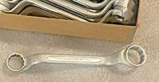 NOS Vintage Duro Chrome 2043 (5/8” x 11/16”) Double Box Deep Offset Wrench   USA