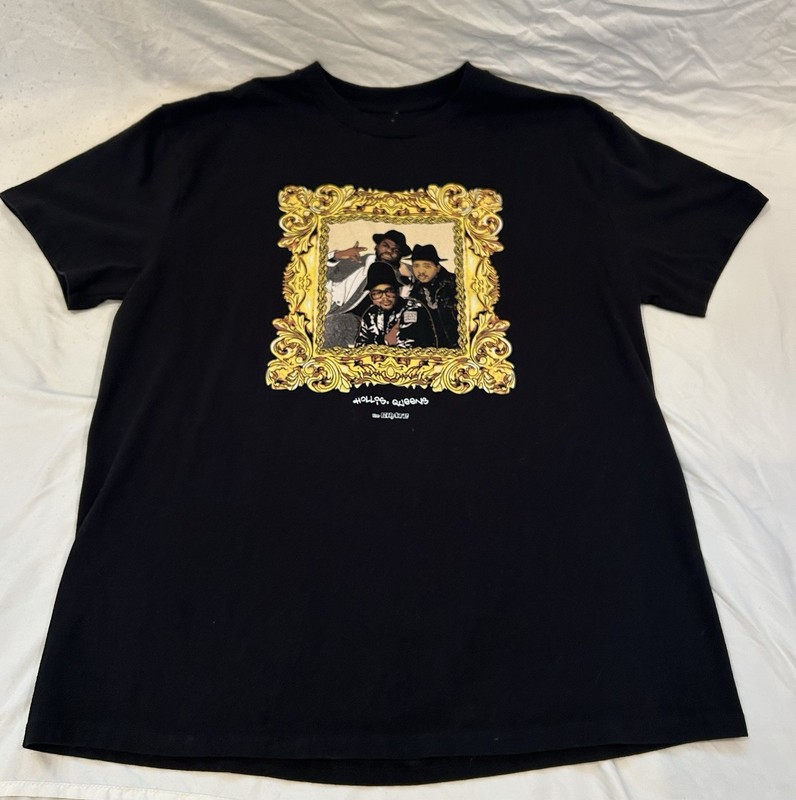 RUN DMC Black Graphic T-Shirt Rap & Hip Hop Music Tee, Size XL