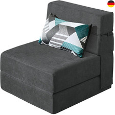 Schlafsessel 70 x 190 cm Dunkelgrau Klappmatratze Memory Schaum