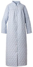 The Vermont Company Women's Double-Quilted Long Cotton Flannel Robe Large