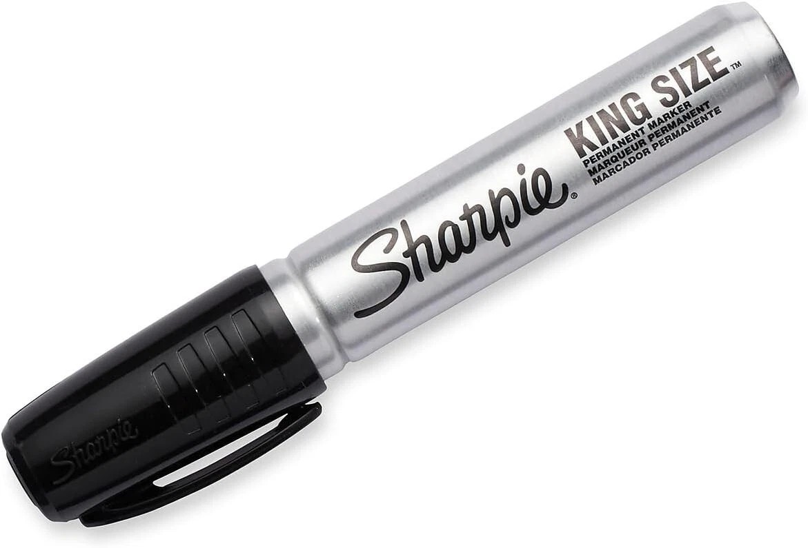 Sharpie BLACK Permanent LARGE Chisel Tip Big KING Size Large