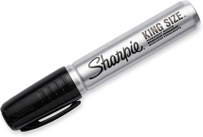 Sharpie BLACK Permanent LARGE Chisel Tip Big KING Size Large Magic Marker-3 Pack