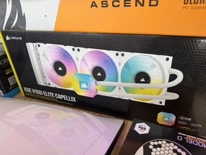 Corsair iCUE H150i ELITE CAPELLIX White 360mm Liquid CPU Cooler, 3 RGB Fans