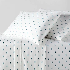 Full 400 Thread Count Performance Sheet Set Blue IKAT - Threshold