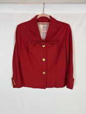 Cabi Love Carol Collection Women's Red Blazer With Bow Detail Size 6
