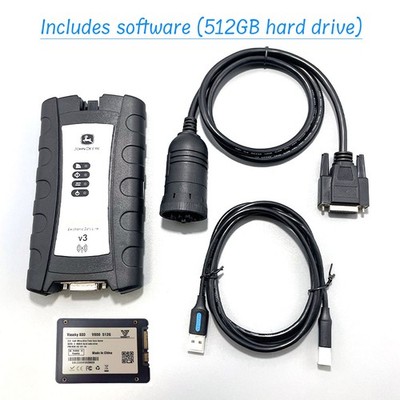 For John Deere EDL V3 Diagnostic Kit with Service Advisor V5.3 AG + CF 512GB SSD