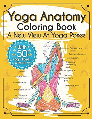 Yoga Anatomy Coloring Book: A New View At Yoga Poses,Elizabeth J