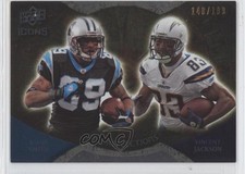 2009 Upper Deck Icons NFL Reflections Gold /199 Steve Smith Vincent Jackson 0j0