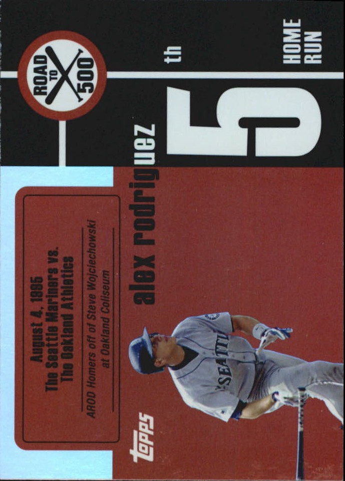 2007 Topps Baseball Alex Rodriguez Road to 500 Insert Singles - You Choose