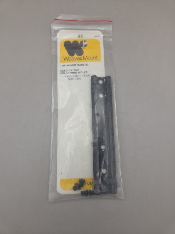 Weaver Mount 93 Top Mount Base Remington 4, 6, 7400, 7600
