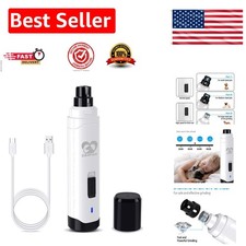 Upgraded Dog Nail Grinder - 2-Speed Rechargeable Pet Nail Trimmer for All Sizes