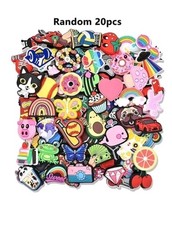 20 Mixed Pvc Shoe Charm Lot Different Charms Fit For Croc Clog Sandals
