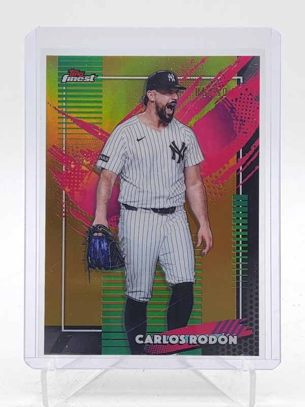 CARLOS RODON 2026 TOPPS FINEST RARE GOLD REFRACTOR /50 #212 YANKEES Q6230