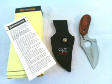 New Browning Model 087 Fixed Blade Knife w Sheath, Rocky Mtn Elk Foundation
