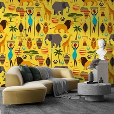 3D Animal Pattern Self-adhesive Removeable Wallpaper Wall Mural