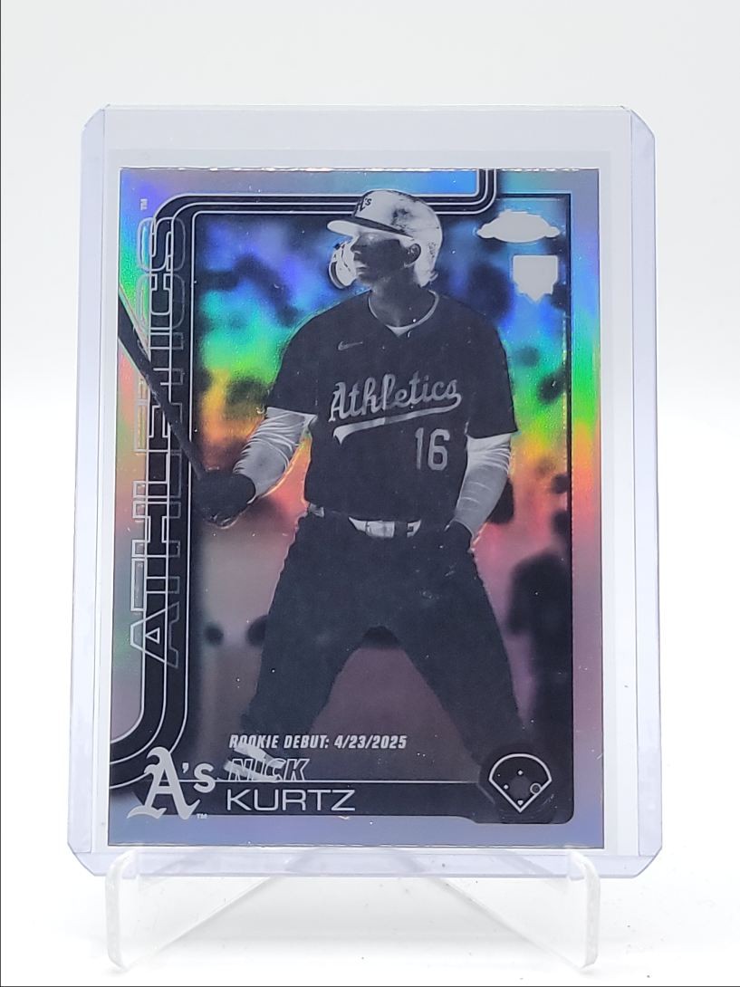 NICK KURTZ 2025 TOPPS CHROME UPDATE ROOKIE DEBUT NEGATIVE A RC Q4450