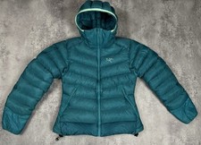 Arc'teryx Women's CERIUM LT HOODY Goose Down Puffer Jacket Blue Small
