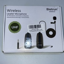 NEW Bietrun Wireless Lavalier Microphone UHF WXM10 iPhone Android Samsung Camera