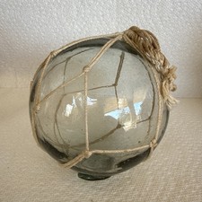 Vintage Japanese GLASS FISHING FLOAT FULL NET VERY NICE-approx 4inch