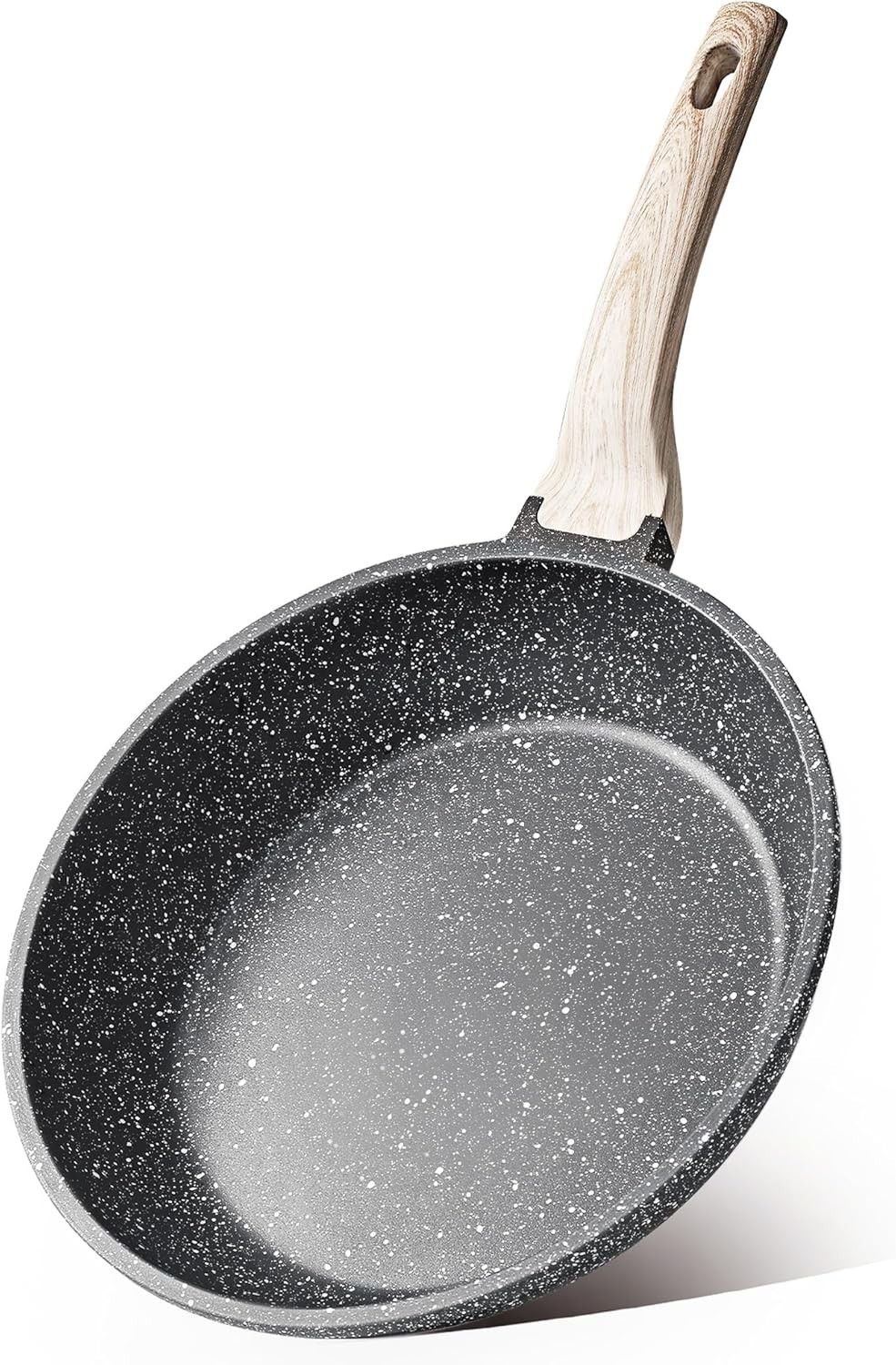 Black Non-Stick 10-Inch Skillet – PFOA-Free Chef Pan for Healthier Cooking