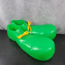 Jumbo Plastic Adult Clown Shoes Rubies 15" Vintage 1978 Green #741 Costume
