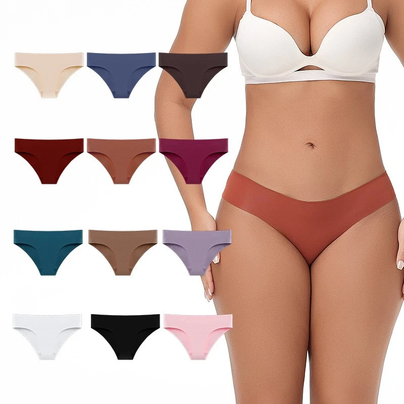 6 Pack Lot Sexy Womens Seamless Panties Briefs Bikinis Ladies Underwear Lingerie - Image 3 of 4