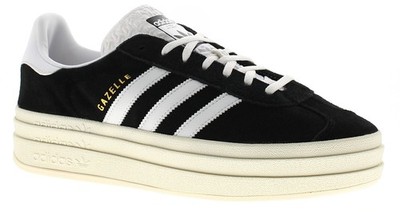 adidas Originals Damen Sneaker Gazelle Bold Leder Schnürer schwarz weiß creme
