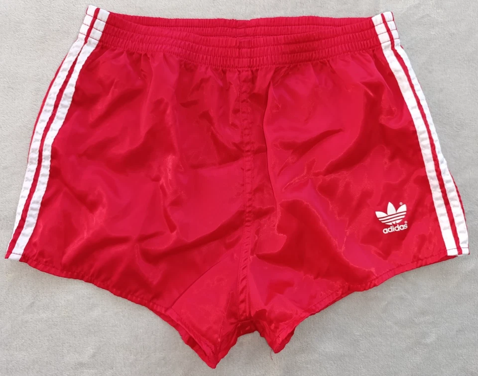 Adidas RARO Vintage Unisex Niños Mujeres Rojo Nylon Ibiza Pantalones Cortos Talla 16 (164) Foto 4 de 4