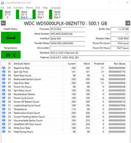 Lot 2 WD Black 500GB 7200RPM 2.5" SATA Laptop HDD WD5000LPLX Wiped Tested CDI
