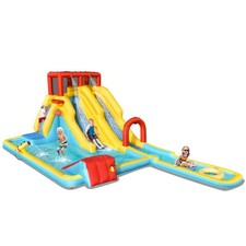 Northix Inflatable Bounce House Water Slide with Pool Cannon and Climbing Wall