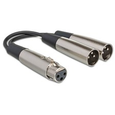 Hosa YXM-121 XLR Y Cable XLR Female to Dual XLR Male