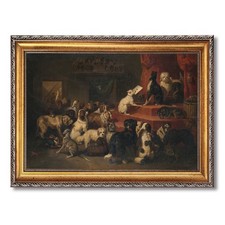 Dog Audience Scene Wall Art Canvas Oil Paintings Reproduction