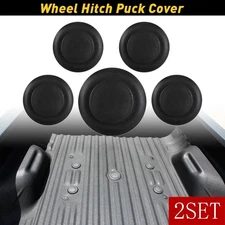 2SET NEW 11 thru 23 Duty Super 5th Wheel Hitch Puck Cover Plug Trim Ring Kit For