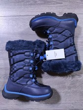 Lands End Boots Little Boys Girls Size 9 Blue Insulated Winter Snow Shoes Kids