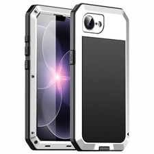 Case for iPhone 17e 16e Aluminum Heavy Duty Shockproof Cover W/ Screen Protector
