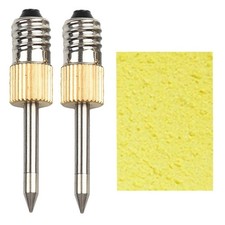 2X(2 Pcs Soldering Iron Tip with Sponge E10 Interface Welding Tips USB7037
