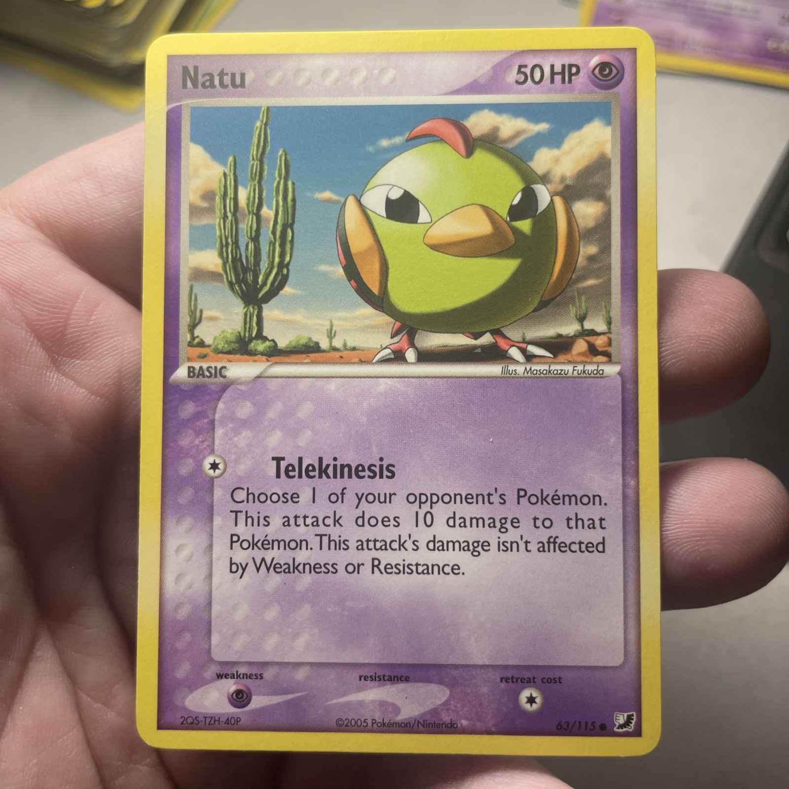 Natu 63/115 Unseen Forces Common Pokemon Card NM