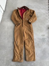 Carhartt X01 BRN Brown Duck Quilted Insulated Coveralls Size 42 Regular Jumpsuit