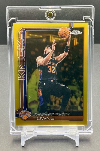 KARL-ANTHONY TOWNS 2025-26 TOPPS CHROME UPDATE TRUE GOLD REFRACTOR /50 KNICKS