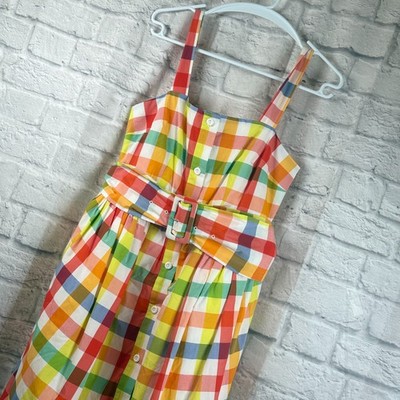 Christopher John Rogers X Target Karierter Pastell Bubble-Hem Kleid Größe 8