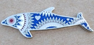 Angels of the Sea Dolphin Geocoin - Blue - Activated & Adoptable - TB8CFZK
