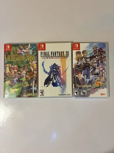 Nintendo Switch Game Lot 3 | Final Fantasy XII | Rune Factory 5 |Collection Of M
