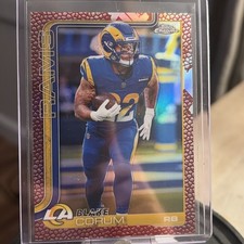 2025 Topps Chrome✨PigSkin Leather Refractor✨#171 Blake Corum - Los Angeles Rams 