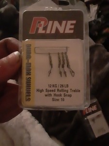 Pline High Speed Rolling Treble With Hook Snap Size 10