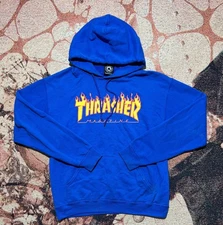 Thrasher Hoodie Blue Medium