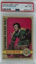 1972 OPC GILLES MELOCHE OAKLAND ROOKIE CARD #112 PSA NM-MT 8