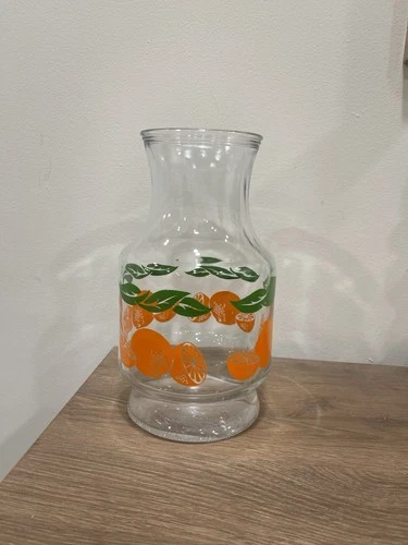Vintage ANCHOR HOCKING Orange Juice Carafe Pitcher - No Lid