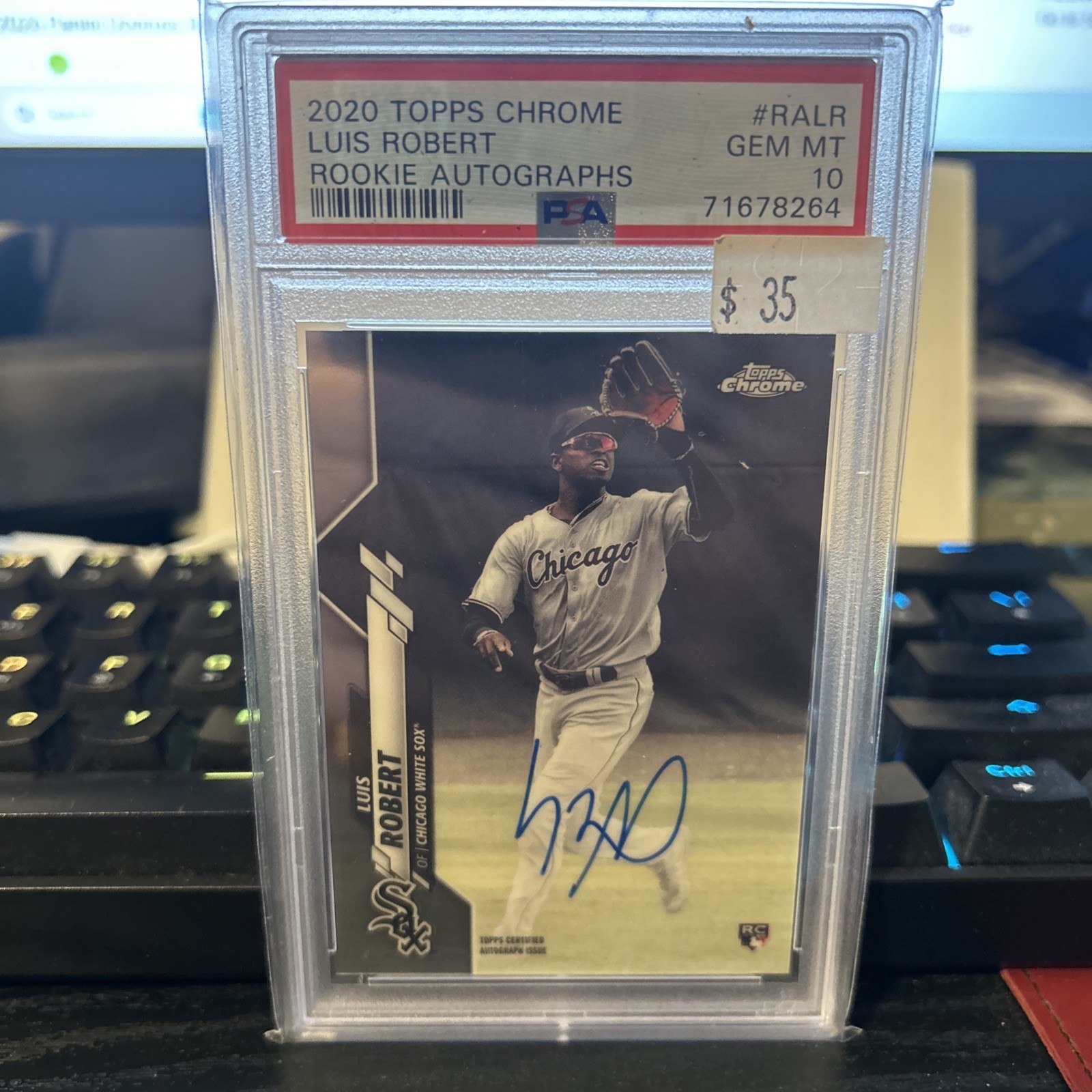 2020 Topps Chrome Rookie Luis Robert #RA-LR PSA 10 GEM MT Auto RC